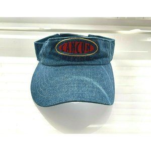 Women Sun Visor Hat Blue Denim Headband Cancun Embroidery No Tag Unbranded
